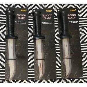 Set Of 3 Spirit Halloween Bloody Blade Props